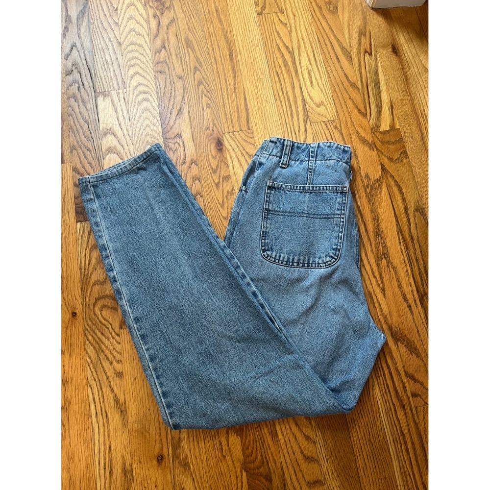 Vintage Dockers High Waisted Mom Jeans Medium Wash Straight Leg Size 6 27x29